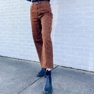 Vintage Straight High Rise Animal Print Jeans